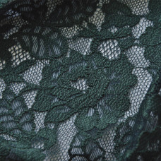 Тканина гіпюр Фламенко т/зелена