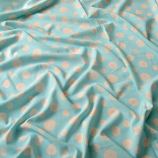 Тканина плательна Круглішки супер софт блакитна