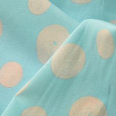 Тканина плательна Круглішки супер софт блакитна