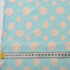 Тканина плательна Круглішки супер софт блакитна