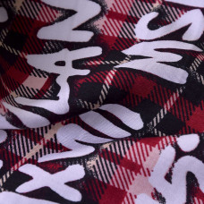 Тканина плательна штапель Епізоди клітинка бордо