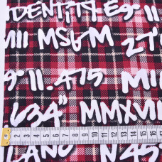 Тканина плательна штапель Епізоди клітинка бордо