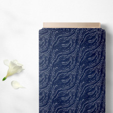 Тканина плательна креп Мадагаскар V-40/1 хвиля синя