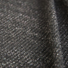 Тканина трикотаж Смуга з металіком V-1/1 чорний