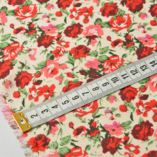 Тканина шифон креп Троянди бордо