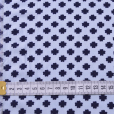 Тканина плательна з малюнком супер софт блакитна загадка