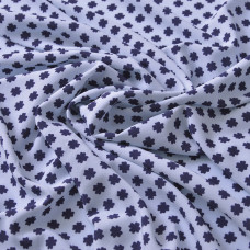 Тканина плательна з малюнком супер софт блакитна загадка