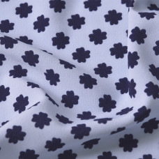 Тканина плательна з малюнком супер софт блакитна загадка