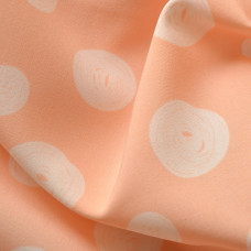 Тканина плательна Круглішки супер софт персик