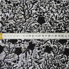 Тканина гіпюр паєтка Соломія чорний