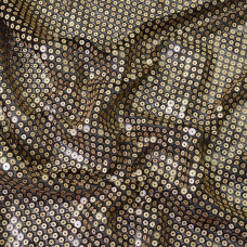 Тканина паєтка Аріадна чорно/золота