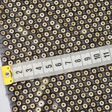 Тканина паєтка Аріадна чорно/золота