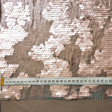 Тканина пайетка декоративна блискуча Мікс сіро / беж