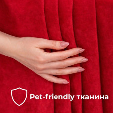 Тканина портьєрна однотонна Фонлук Сюїта V-19 червона, шторна тканина, тканина для штор, штори, портьєри, гардини, гардинна тканин