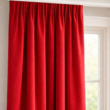 Тканина портьєрна однотонна Фонлук Сюїта V-19 червона, шторна тканина, тканина для штор, штори, портьєри, гардини, гардинна тканин