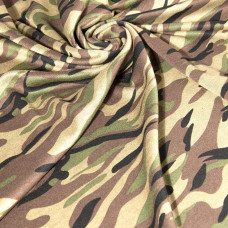 Тканина трикотаж віскоза Modal V-1 коричнева олива