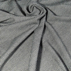 Тканина трикотаж жакард V-D8 Квадро чорна