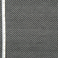 Тканина трикотаж жакард V-D8 Квадро чорна