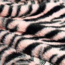 Тканина хутро штучне Сафарі пудра чорне для шуб жилеток покривало