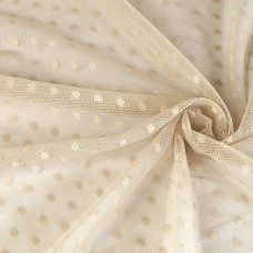 Тканина сітка Горох беж
