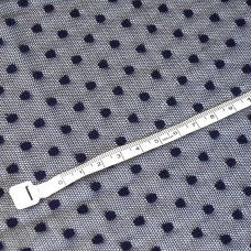 Тканина сітка Горох т/синя