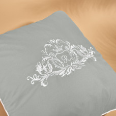 Подушка декоративна 45х45 см ROYAL IDEIA з вишивкою м'ята антиалергенна з кантом