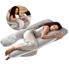 Подушка П-форми IDEIA 140х75х20 см U-shape для вагітних, реабілітації та щоденного комфорту, з наволочкою на блискавці