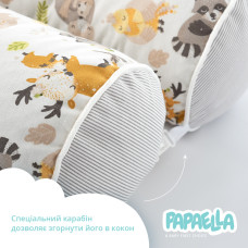 Бортик валик захисний мультифункціональний PAPAELLA 60х15 см 120х15 см дитяче ліжечко