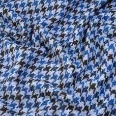 Тканина пальтова Лапка синьо-чорна