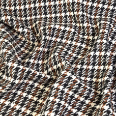 Тканина пальтова Лапка чорно-коричнева