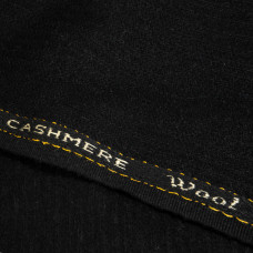 Тканина костюмна HW-3222 стрічка кашемір чорна