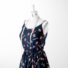 Тканина плательна штапель Бренді Burberry т/синя