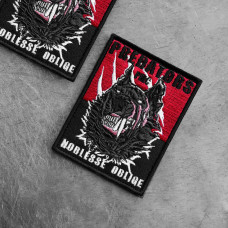 Шеврон на липучці Вовк 7х9 см вишитий патч нашивка Predator Хижак