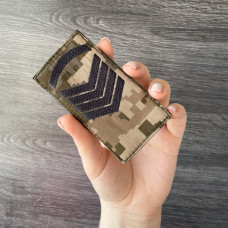 Шеврон на липучці погон звання ЗСУ Головний сержант ЗСУ 5х10 см вишитий патч нашивка