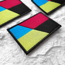 Набір шевронів 2 шт на липучці Прапор України УПА 8х5,5 см вишитий патч нашивка