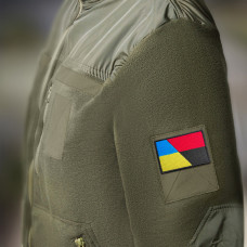 Набір шевронів 2 шт на липучці Прапор України УПА 8х5,5 см вишитий патч нашивка