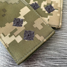 Шеврон на липучці погон звання ЗСУ Лейтенант 5х10 см піксель вишитий патч нашивка