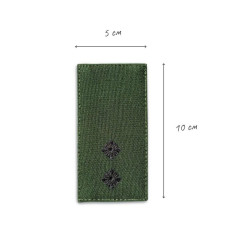 Шеврон на липучці погон звання ЗСУ Лейтенант 5х10 см вишитий патч нашивка хакі