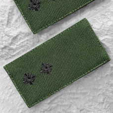 Шеврон на липучці погон звання ЗСУ Лейтенант 5х10 см вишитий патч нашивка хакі