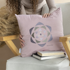 Подушка декоративна 50х50 см Serenity IDEIA антиалергенна пудра з вишивкою