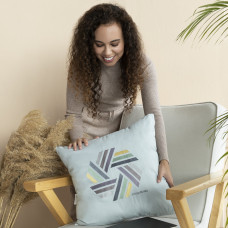 Подушка декоративна 50х50 см Simplicity IDEIA антиалергенна м'ята з вишивкою