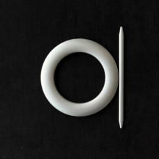 Підхват для штор декоративний V-4-0 біле/срібло матове