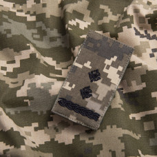 Шеврон на липучці погон звання ЗСУ Підполковник 5х10 см піксель вишитий патч нашивка