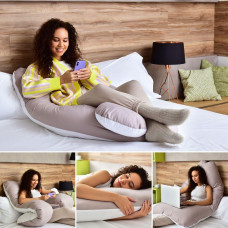 Подушка П-форми IDEIA 140х75х20 см U-shape для вагітних, реабілітації та щоденного комфорту, з наволочкою на блискавці