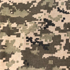 Тканина трикотажна кулір піксель ЗСУ принт бавовна