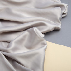 Тканина костюмно-плательна Атлас Lux сірий беж