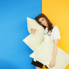 Подушка для сну 50x70 см попкорн IDEIA з кукурудзяним наповнювачем антиалергенне молоко