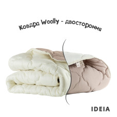 Ковдра WOOLLY вовняна зимова євро 200х220 см IDEIA супер тепла ковдра натуральна овеча вовна