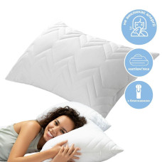 Подушка для сну 50х70 см NORDIC COMFORT+ IDEIA антиалергенная холлофайбер біла