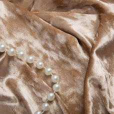 Тканина оксамит Li т/синій V-02 крем